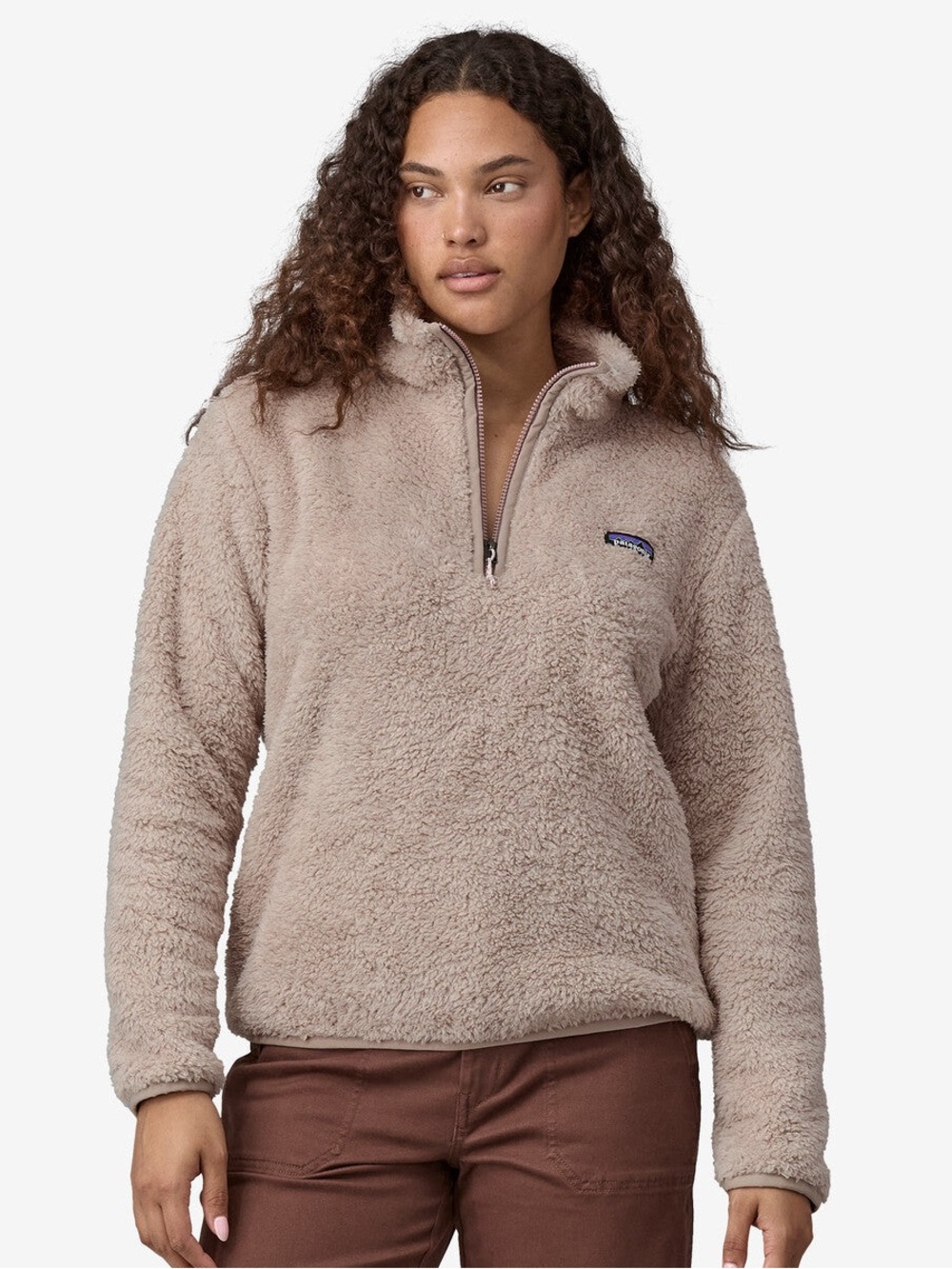 Patagonia Los Gatos Quarter Zip Fleece Pullover Shroom Taupe Women’s Large
